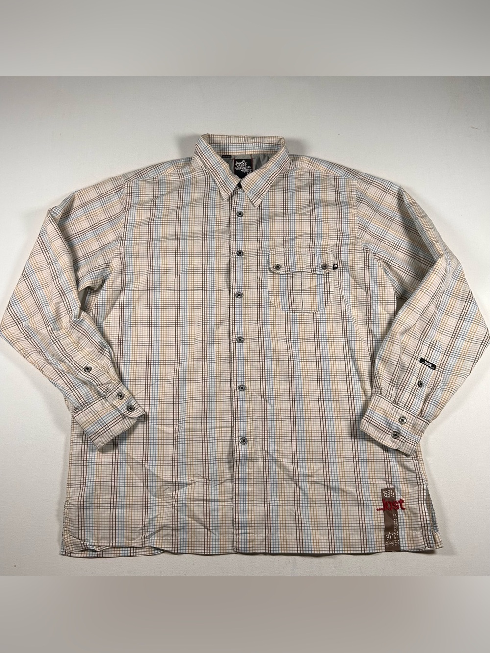 Lost Enterprises Vintage Y2K Skate Shirt Long Sleeve Button Down Mens XL Unique
